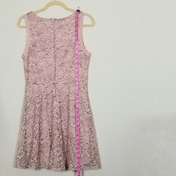Lace Fit and Flare Dress LILY ROSE Pink/Grey - Picture 5 of 12